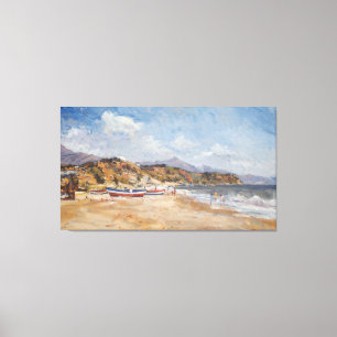 Toile Plage et montagnes Nerja 2001