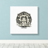 Toile Plage Été Chat Drôle Chat Graphique - Plage Été (Insitu (Plancher de Bois))