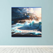 Toile Plage Front Ocean Waves Paysage 1 (Insitu (Plancher de Bois))