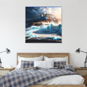 Toile Plage Front Ocean Waves Paysage 1 (Insitu(Chambre))
