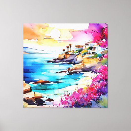 Toile "Plage isolée" (Recto)