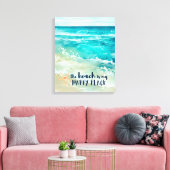 Toile Plage Joyeux Lieu Starfish Ocean Waves Coastal (Insitu(Salon))