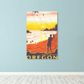 Toile Plage & Kites - Gold Beach, Oregon (Insitu (Plancher de Bois))