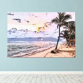 Toile Plage, mer, océan (Insitu (Plancher de Bois))