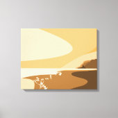 Toile Plage numérique Sunset Orange Canvas de mer Imprim (Recto)