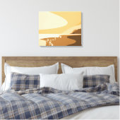 Toile Plage numérique Sunset Orange Canvas de mer Imprim (Insitu(Chambre))