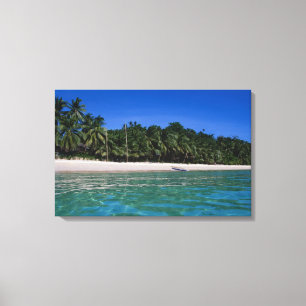 Toile Plage, radeau dans une distance