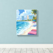 Toile Plage Sud de Miami Floride (Insitu (Plancher de Bois))