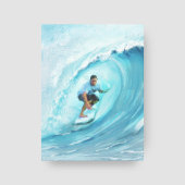 Toile Plage surf Blue Barrel Wave