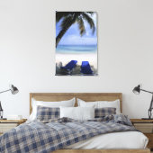 Toile Plage, Transat, Palmier, Horizon Sur (Insitu(Chambre))