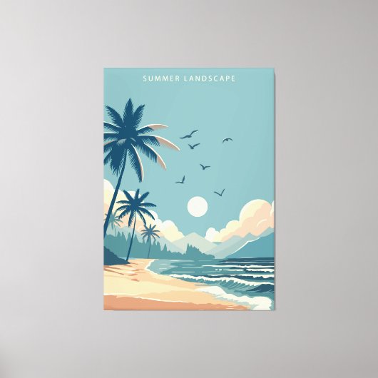 Toile Plage tropicale (Recto)