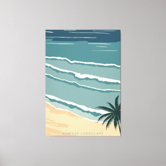 Toile Plage tropicale (Recto)