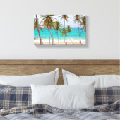 Toile Plage tropicale avec palmiers (Insitu(Chambre))