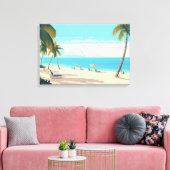 Toile Plage tropicale Destination exotique Vacances (Insitu(Salon))