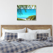 Toile Plage tropicale encadrée de palmiers (Insitu(Chambre))