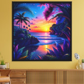 Toile Plage Tropicale Fantastique Deux (Insitu(Salon))