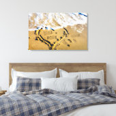 Toile Plage tropicale Noms personnalisés dans le sable (Insitu(Chambre))