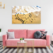 Toile Plage tropicale Noms personnalisés dans le sable (Insitu(Salon))