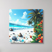 Toile Plage Tropicale Plage Plage Plage Côtière Art Baln (Recto)