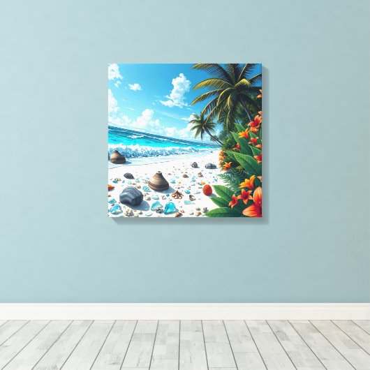 Toile Plage Tropicale Plage Plage Plage Côtière Art Baln (Insitu (Plancher de Bois))