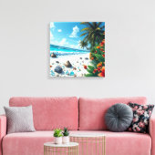 Toile Plage Tropicale Plage Plage Plage Côtière Art Baln (Insitu(Salon))