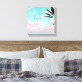 Toile Plage tropicale, Rêve, Vue Océan, Palmier, Belle (Insitu(Chambre))