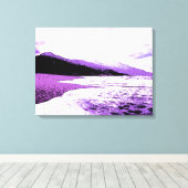 Toile Plage Twilight en violet et violet (Insitu (Plancher de Bois))