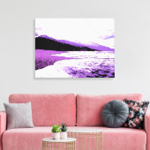 Toile Plage Twilight en violet et violet (Insitu(Salon))