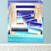 Toile Plage : Une Photo À L'Intérieur (Insitu (Plancher de Bois))