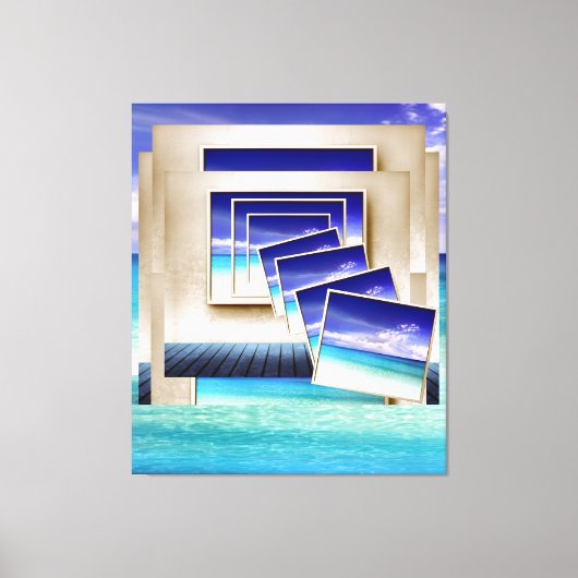 Toile Plage : Une Photo À L'Intérieur (Recto)