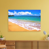 Toile Plage Vide Et Eaux Bleues (Insitu(Salon))