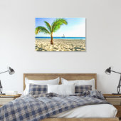 Toile Plages tropicales | Bateau, Palmier, Aruba (Insitu(Chambre))