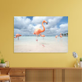 Toile Plages tropicales | Flamants roses Beach, Aruba (Insitu(Salon))