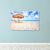 Toile Plages tropicales | Plage de sable d'Aruba (Insitu (Plancher de Bois))
