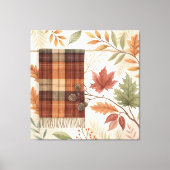 Toile Plaid Botanical Fall Wall Art (Recto)