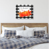 Toile Plaid Citrouille Buffalo Thanksgiving (Insitu(Chambre))