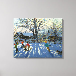 Toile Plaisir dans la neige Tideswell Derbyshire