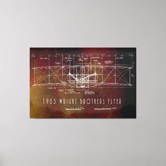 Toile Plan Avant Premier aéronef de vol habité (Recto)
