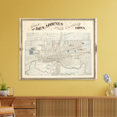 Toile Plan de Des Moines, comté de Polk, Iowa (Insitu(Salon))