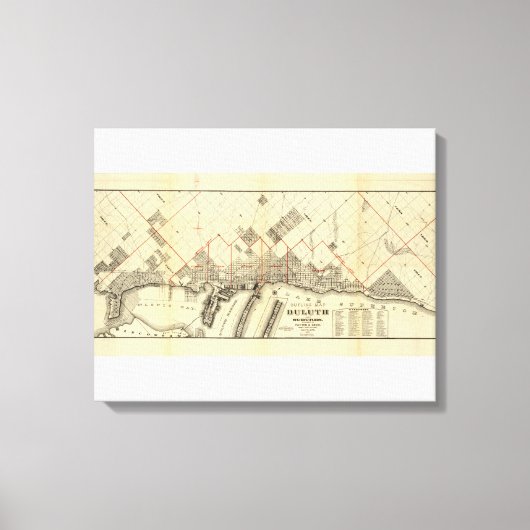 Toile Plan de Duluth et des banlieues (Recto)