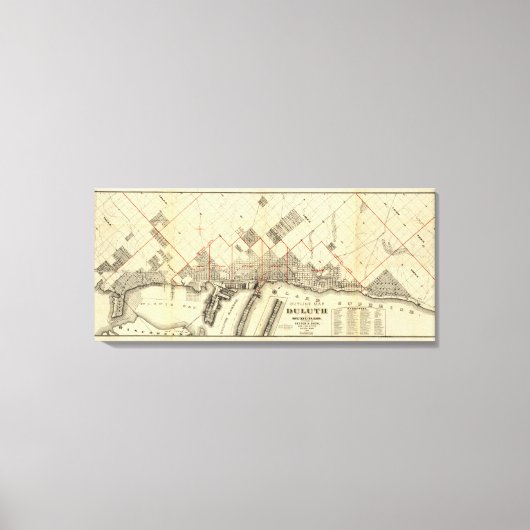 Toile Plan de Duluth et des banlieues (Recto)