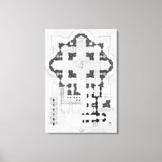 Toile Plan de la basilique Saint-Pierre (Recto)
