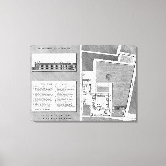 Toile Plan de la Maternite Port-Royal (Recto)