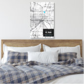 Toile Plan de la ville de Saint Paul + Marquer votre emp (Insitu(Chambre))