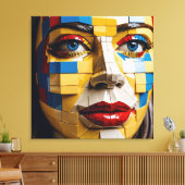 Toile "Plan de l'humanité" - Un portrait cubiste (Insitu(Salon))
