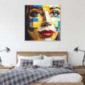 Toile "Plan de l'humanité" - Un portrait cubiste (Insitu(Chambre))