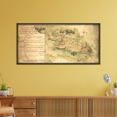 Toile Plan de l'île de Rhode (1778) (Insitu(Salon))