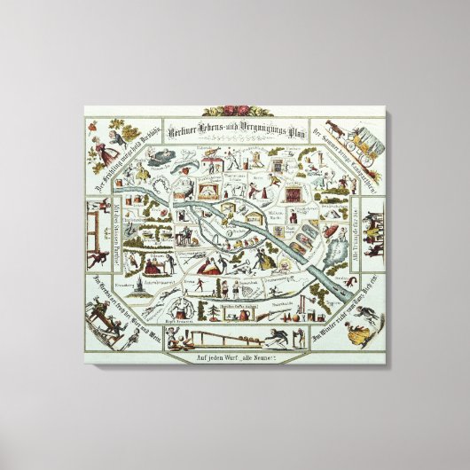 Toile Plan de vie et d'attractions de Berlin (Recto)