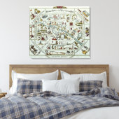 Toile Plan de vie et d'attractions de Berlin (Insitu(Chambre))