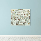 Toile Plan de vie et d'attractions de Berlin (Insitu (Plancher de Bois))